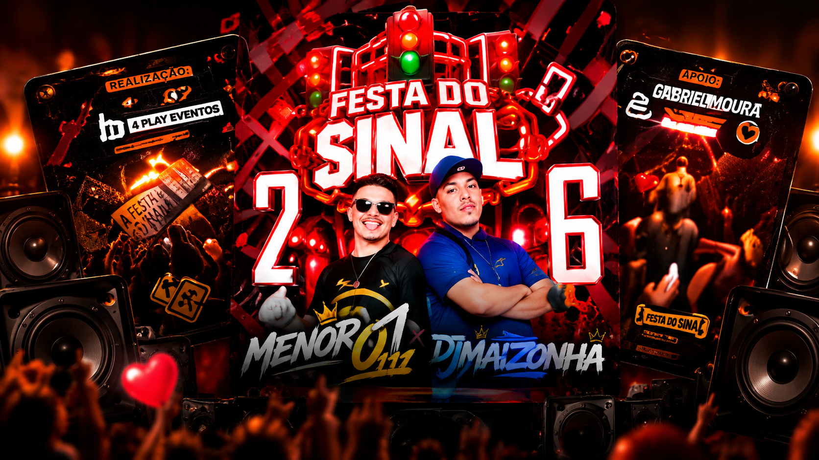 Arte promocional de evento Festa do Sinal 2026