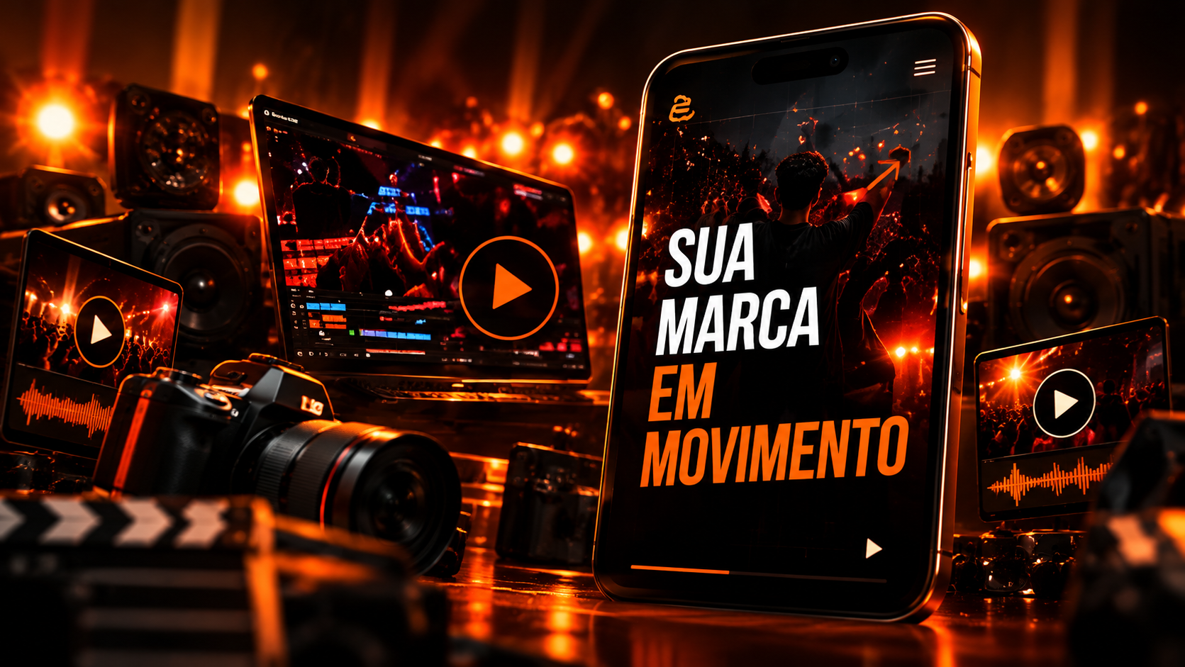 Composição de motion e vídeo com smartphone Sua marca em movimento