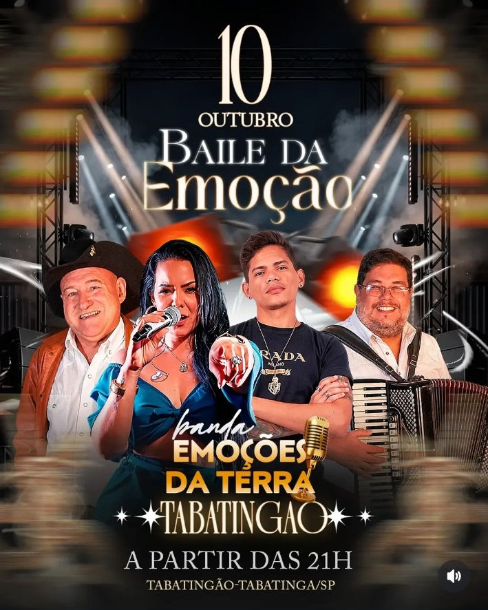 Flyer do Baile da Emoção