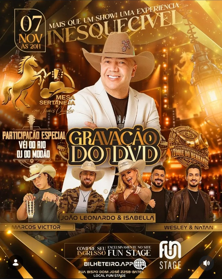 Arte de divulgação da Gravação do DVD